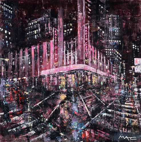 Music To My Ears NYC by Mark Curryer - Original Mixed Media on Board
